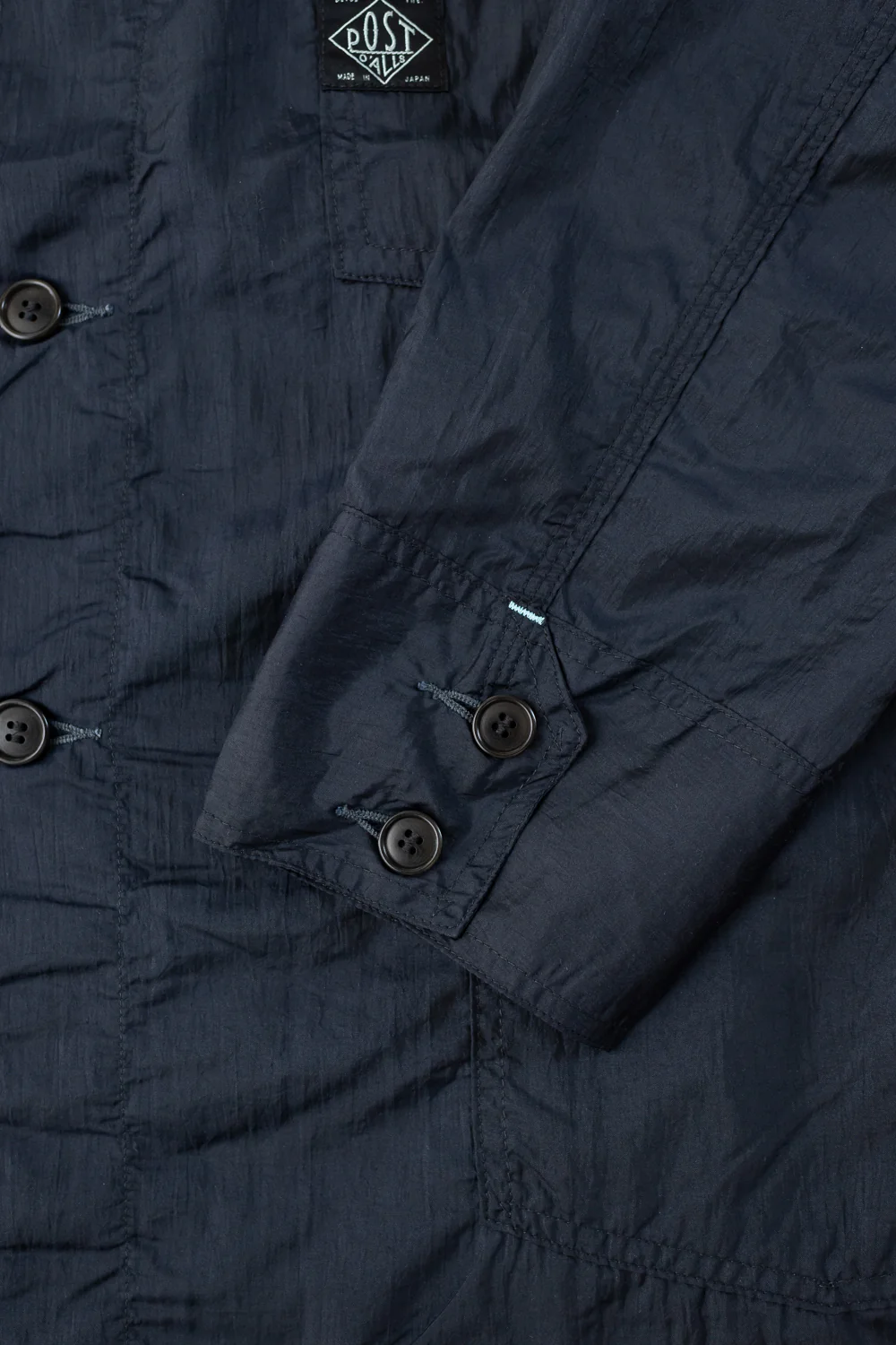 1102-CTN - Engineer's Jacket Crinkle Nylon Taffeta - Navy - Image 3