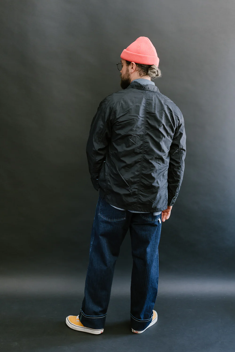 1102-CTN - Engineer's Jacket Crinkle Nylon Taffeta - Navy - Image 9
