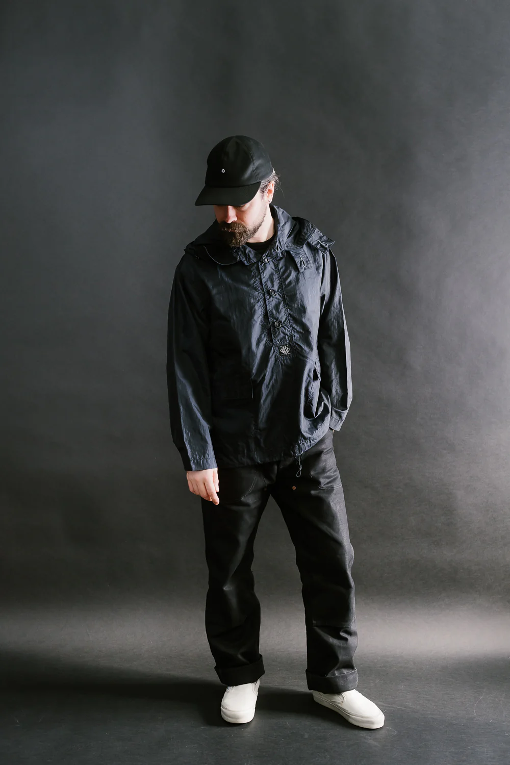 1105-CTN - NAVY Parka Crinkle Nylon Tafetta - Navy - Image 6
