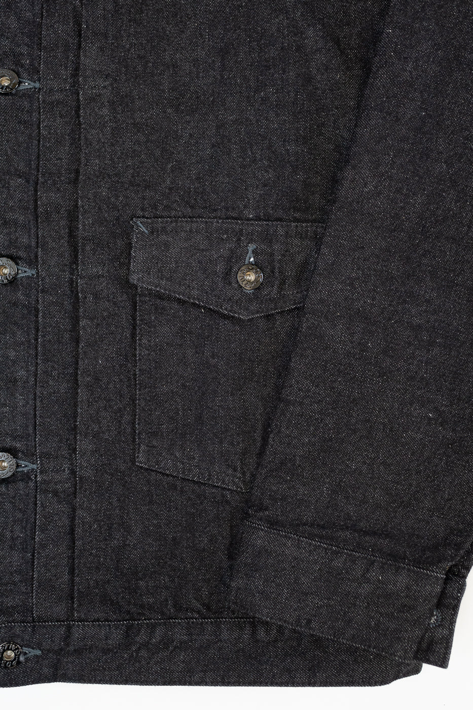 1108-12DB - Ranchero 12oz Selvedge Denim - Black - Image 4