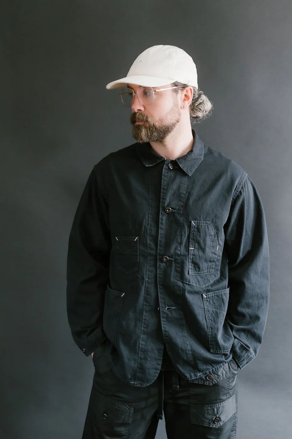 1111-VTC - De Luxe Railroader Vintage Twill - Charcoal - Image 14