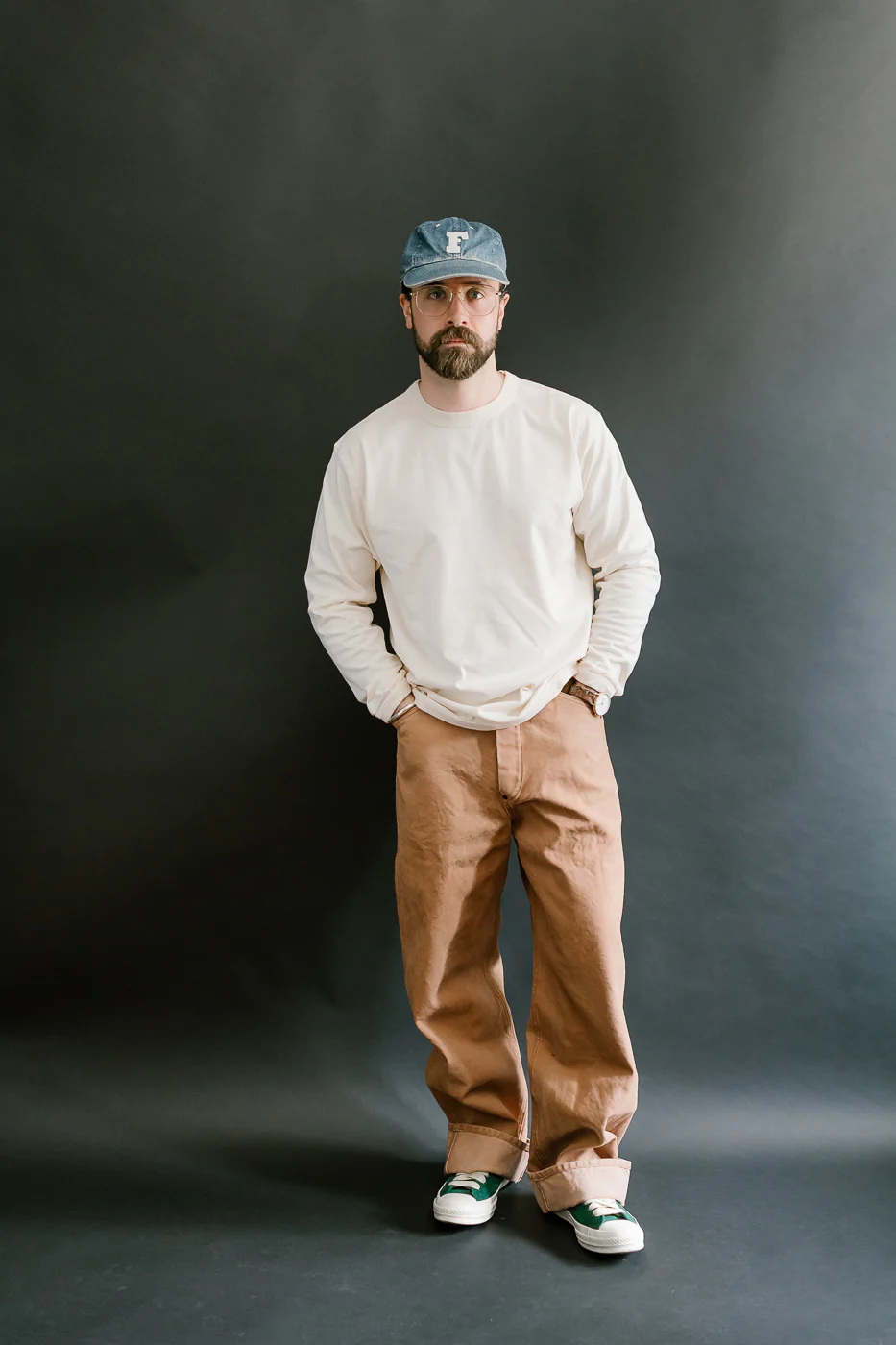 1129-6 - Persimmon Tannin Dye Heavy Duck Work Pants - Brown - Image 7