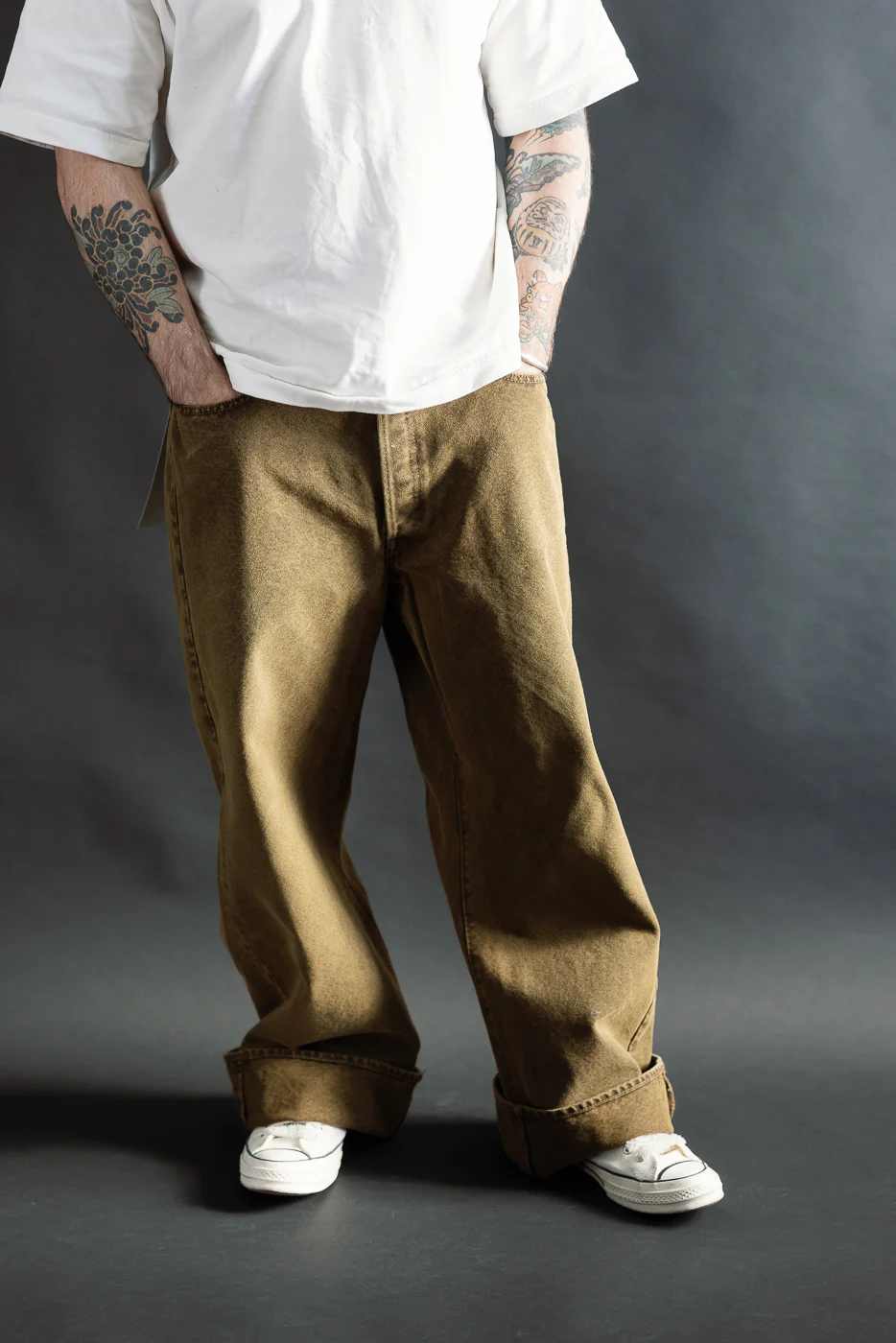 1137CA - Duke 3 Canvas Trousers - Brown - Image 14