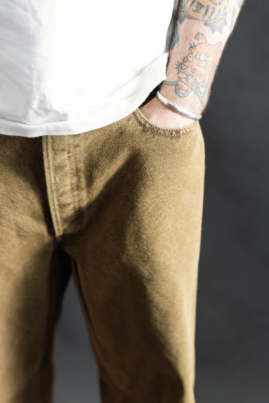 1137CA - Duke 3 Canvas Trousers - Brown - Image 15