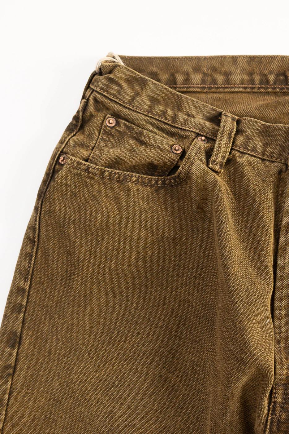 1137CA - Duke 3 Canvas Trousers - Brown - Image 3