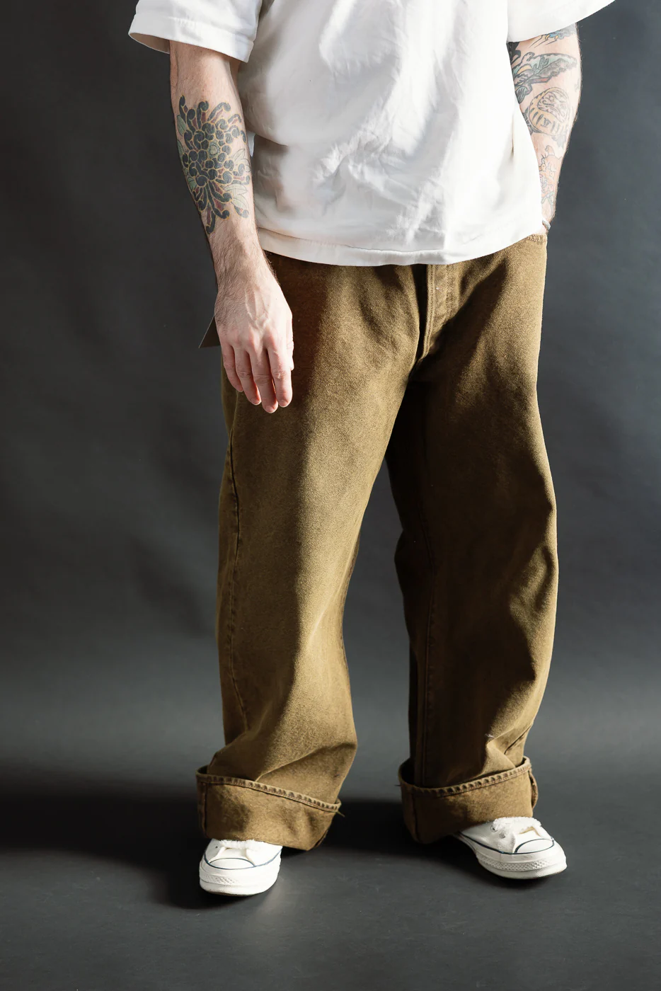 1137CA - Duke 3 Canvas Trousers - Brown - Image 9