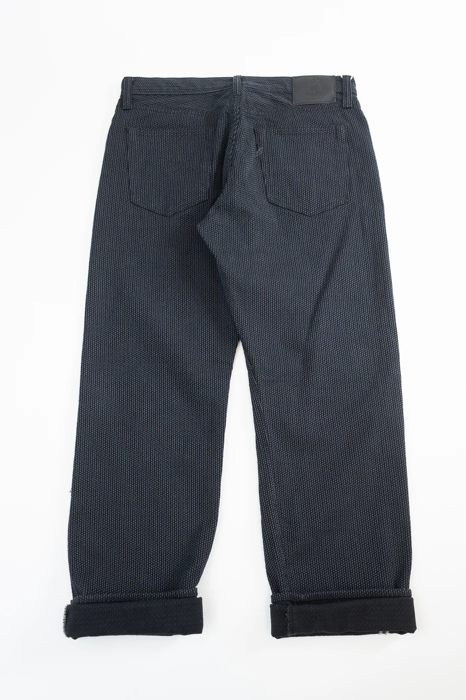 1170-1-BK - Sashiko Denim Loose Fit - Black x Gray - Image 6
