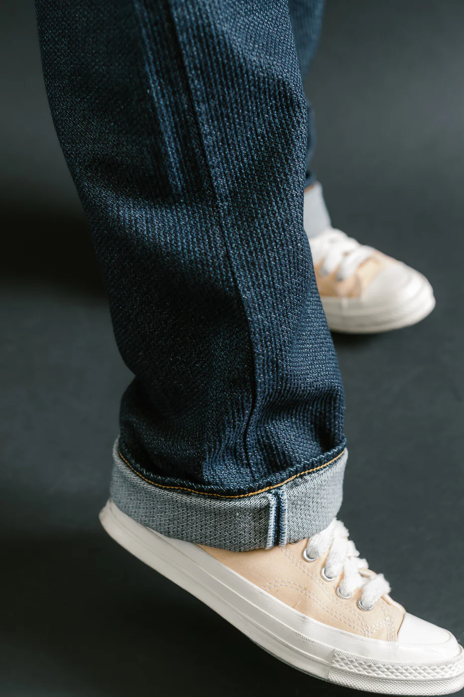 1170-1-ID - Sashiko Denim Loose Fit - Indigo x Natural - Image 18