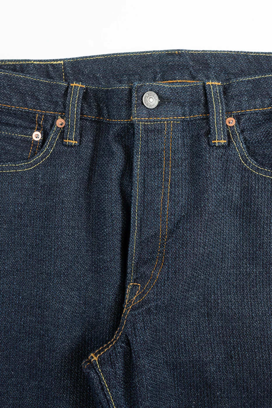 1170-1-ID - Sashiko Denim Loose Fit - Indigo x Natural - Image 3
