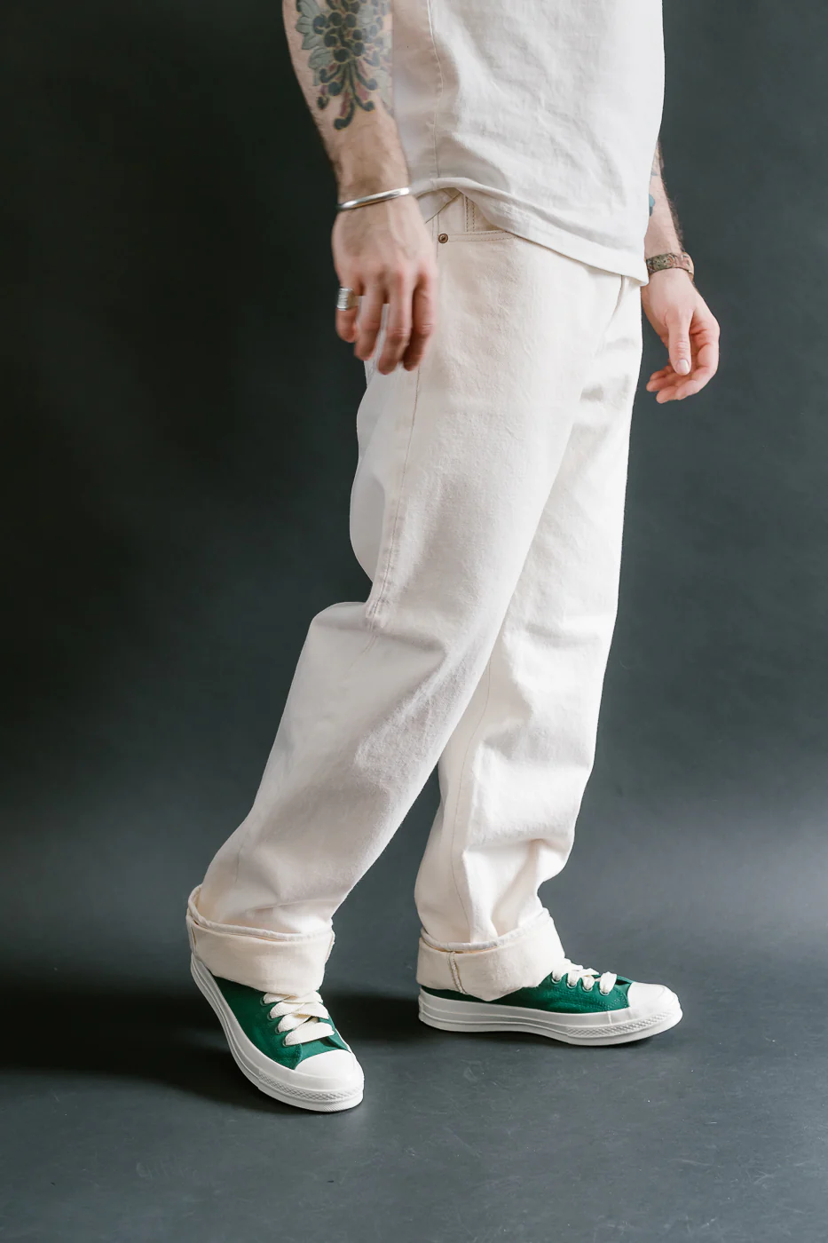 1172-1 - 14oz "Ecru Beige" Selvedge Denim - Regular Straight - Image 11