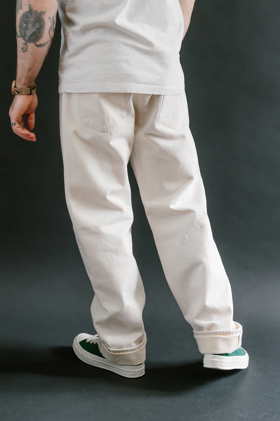 1172-1 - 14oz "Ecru Beige" Selvedge Denim - Regular Straight - Image 13