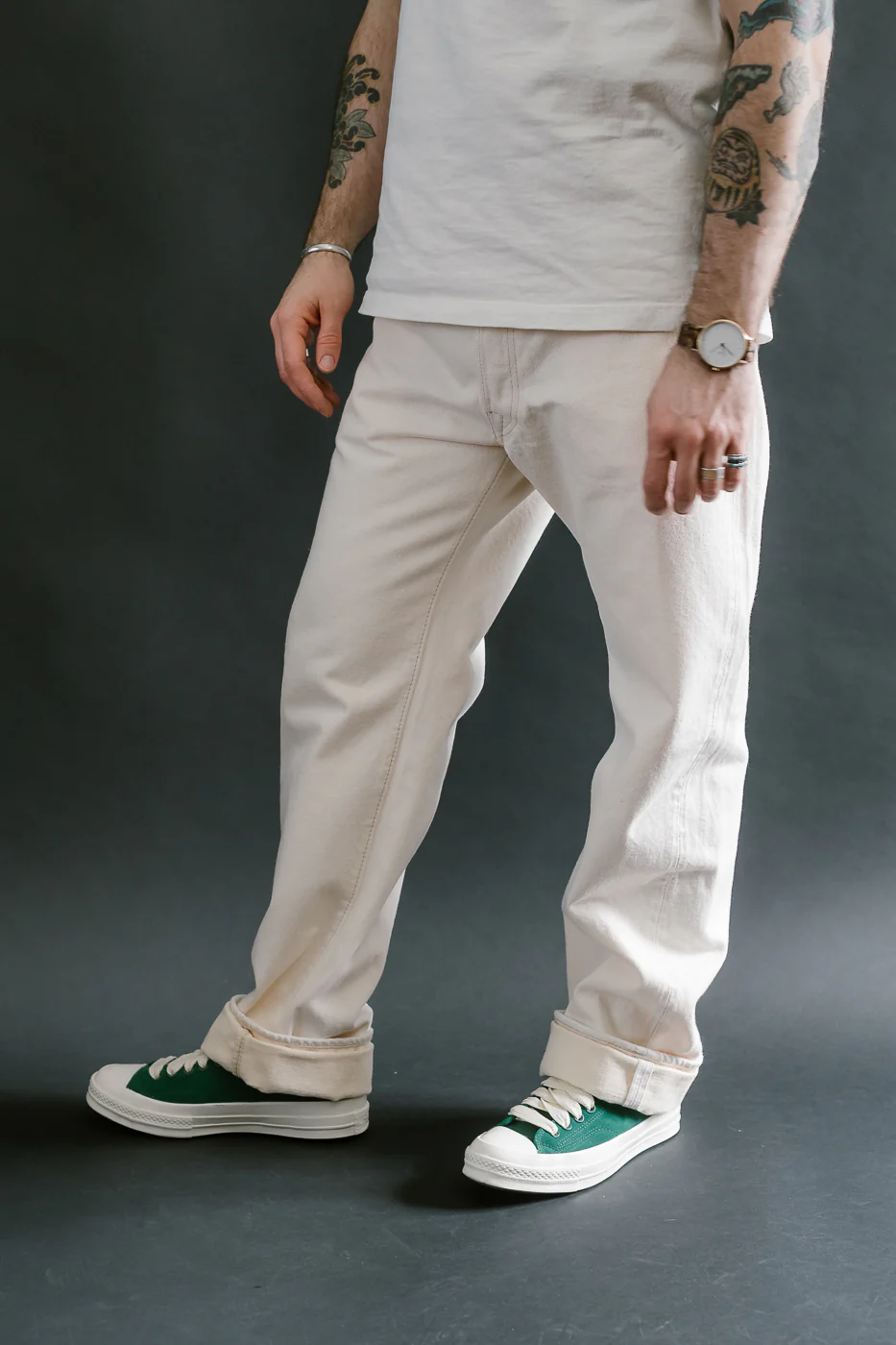1172-1 - 14oz "Ecru Beige" Selvedge Denim - Regular Straight - Image 14