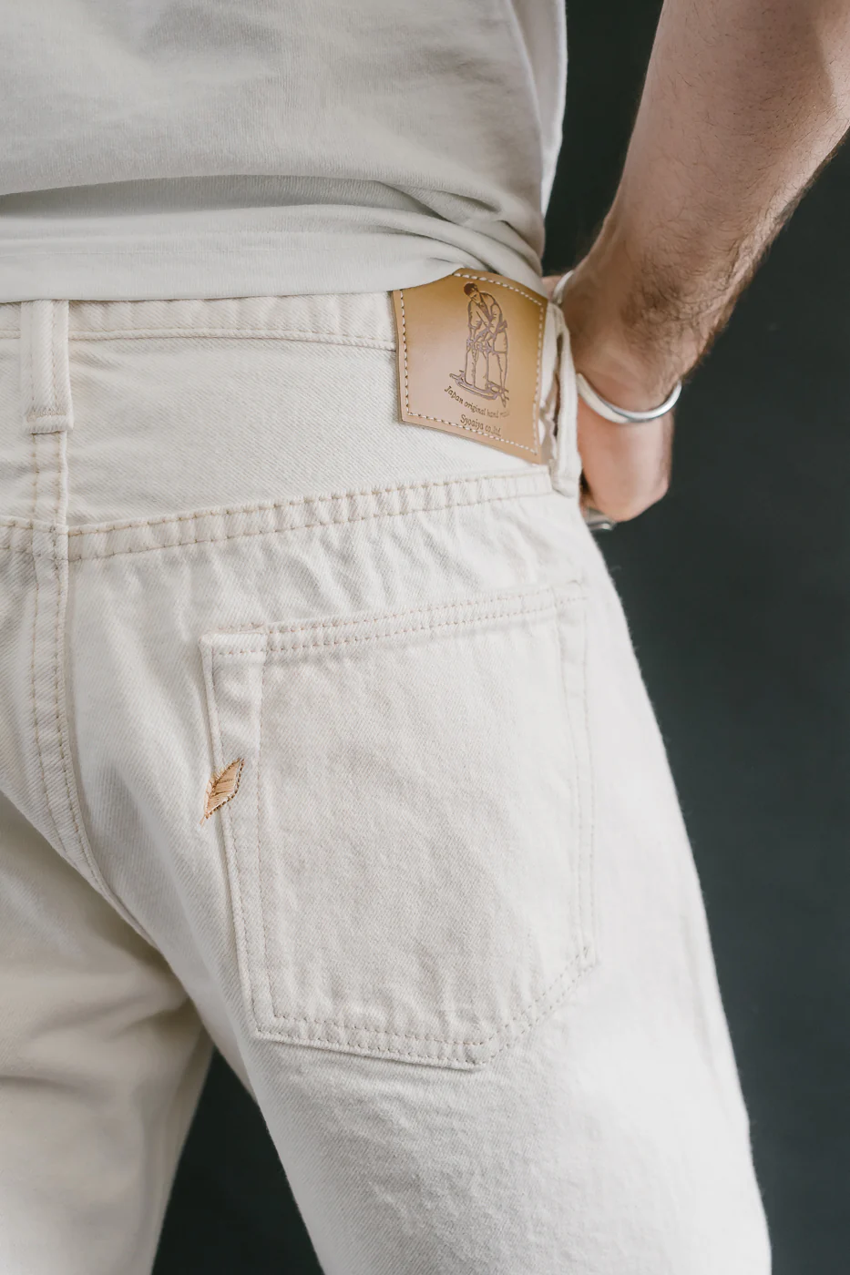 1172-1 - 14oz "Ecru Beige" Selvedge Denim - Regular Straight - Image 18