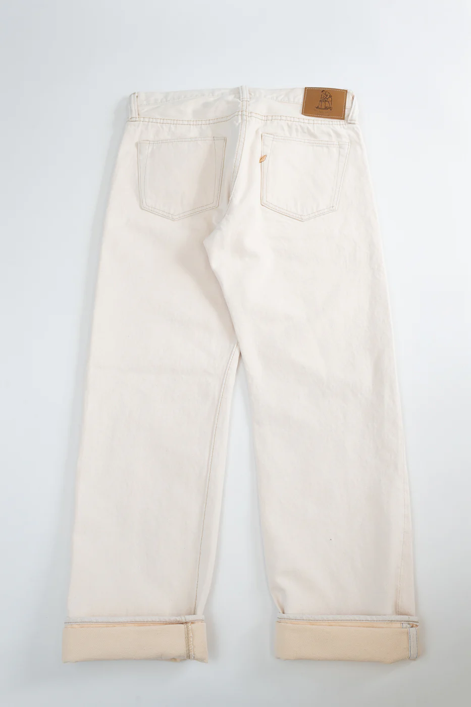 1172-1 - 14oz "Ecru Beige" Selvedge Denim - Regular Straight - Image 6