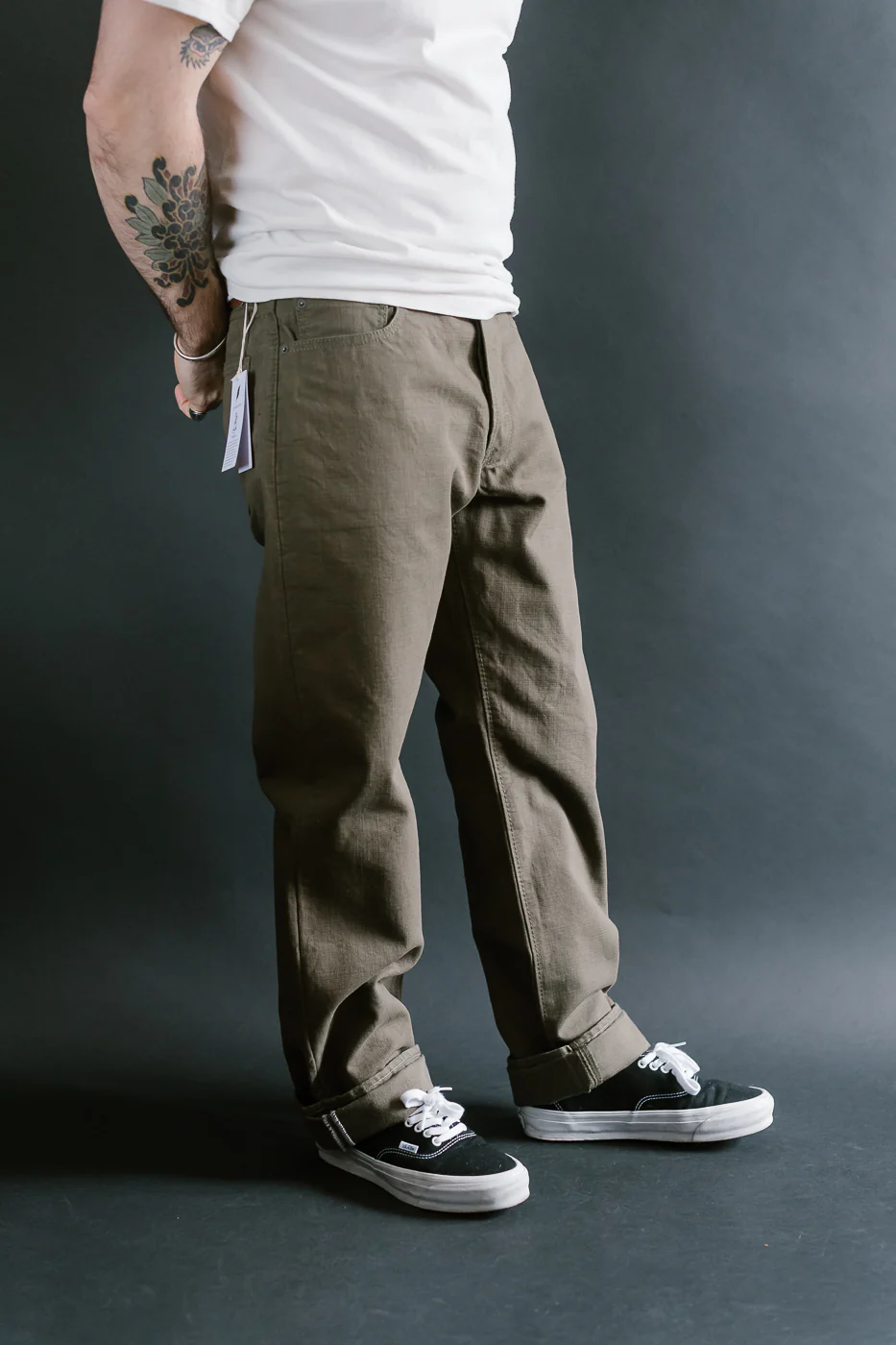 1176-OLV - 13.5oz Heavy Duck Cloth Olive - Regular Straight - Image 11