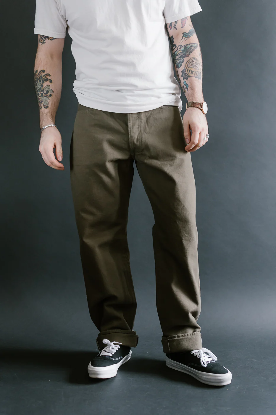 1176-OLV - 13.5oz Heavy Duck Cloth Olive - Regular Straight - Image 15