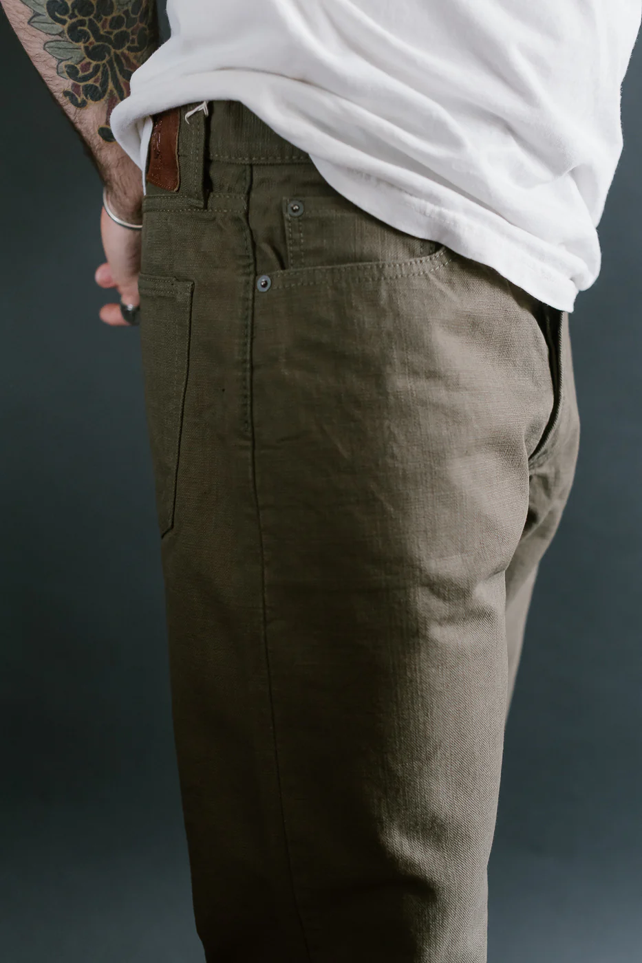 1176-OLV - 13.5oz Heavy Duck Cloth Olive - Regular Straight - Image 17