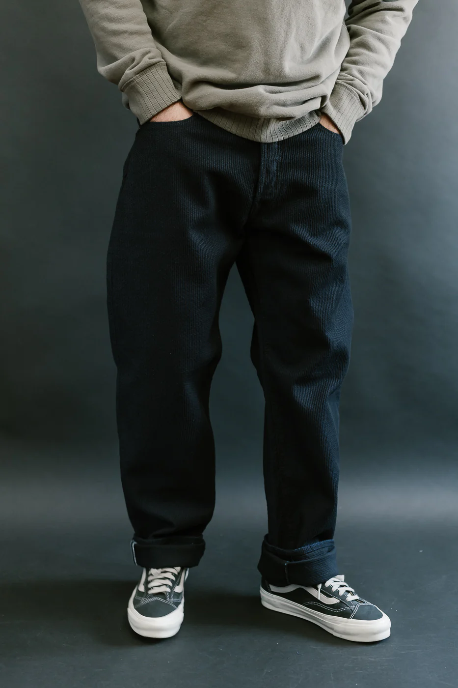 1178-ID - Sashiko Denim Regular Fit - Indigo x Black - Image 15