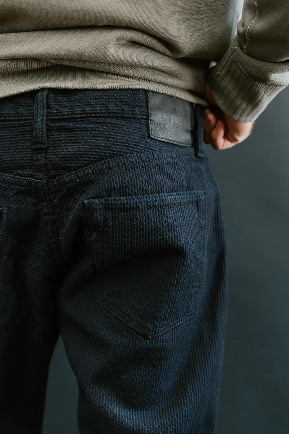 1178-ID - Sashiko Denim Regular Fit - Indigo x Black - Image 19