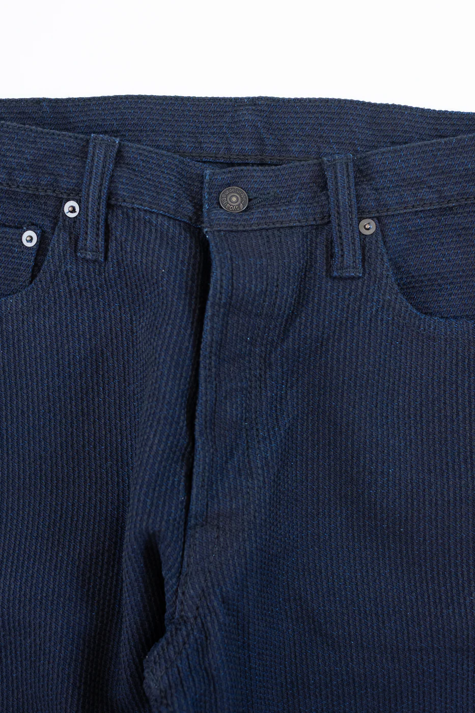 1178-ID - Sashiko Denim Regular Fit - Indigo x Black - Image 3