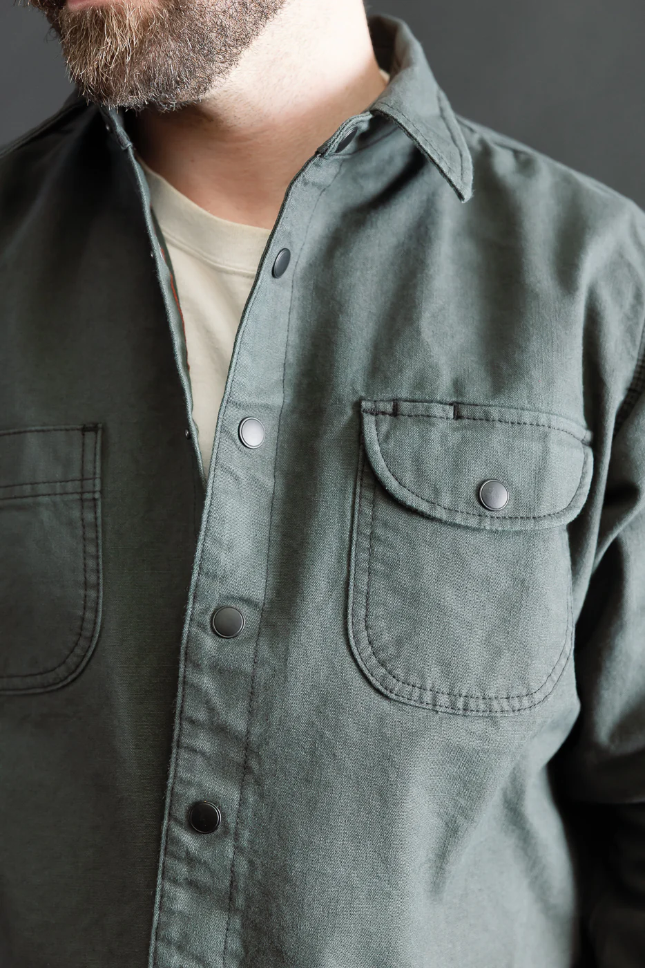 11oz Work Shirt - Dyed Canvas Ash - Image 16