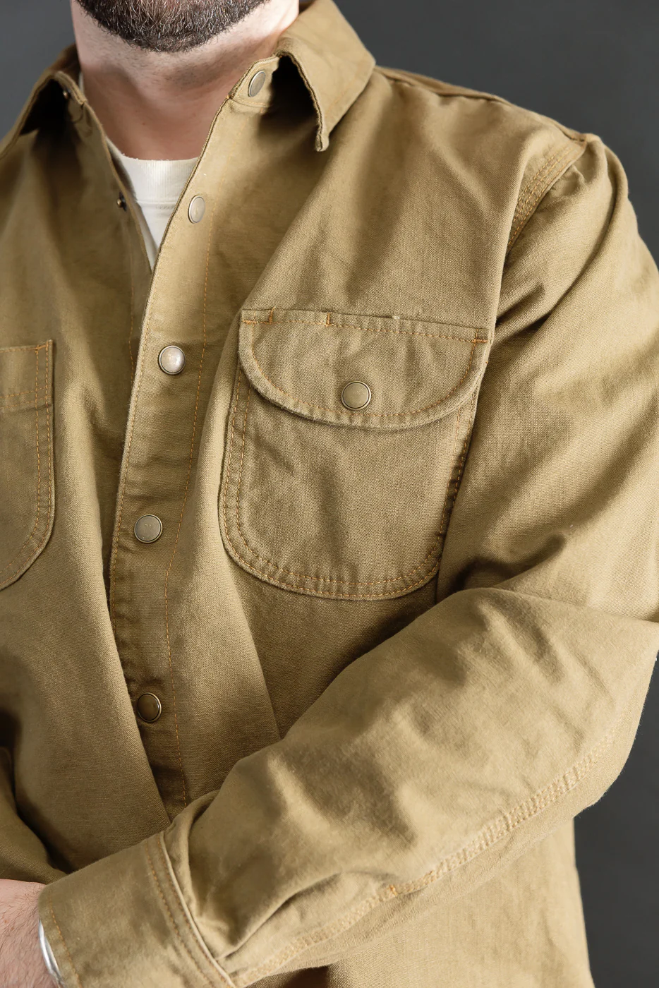 11oz Work Shirt - Dyed Canvas Golden Brown - Image 16