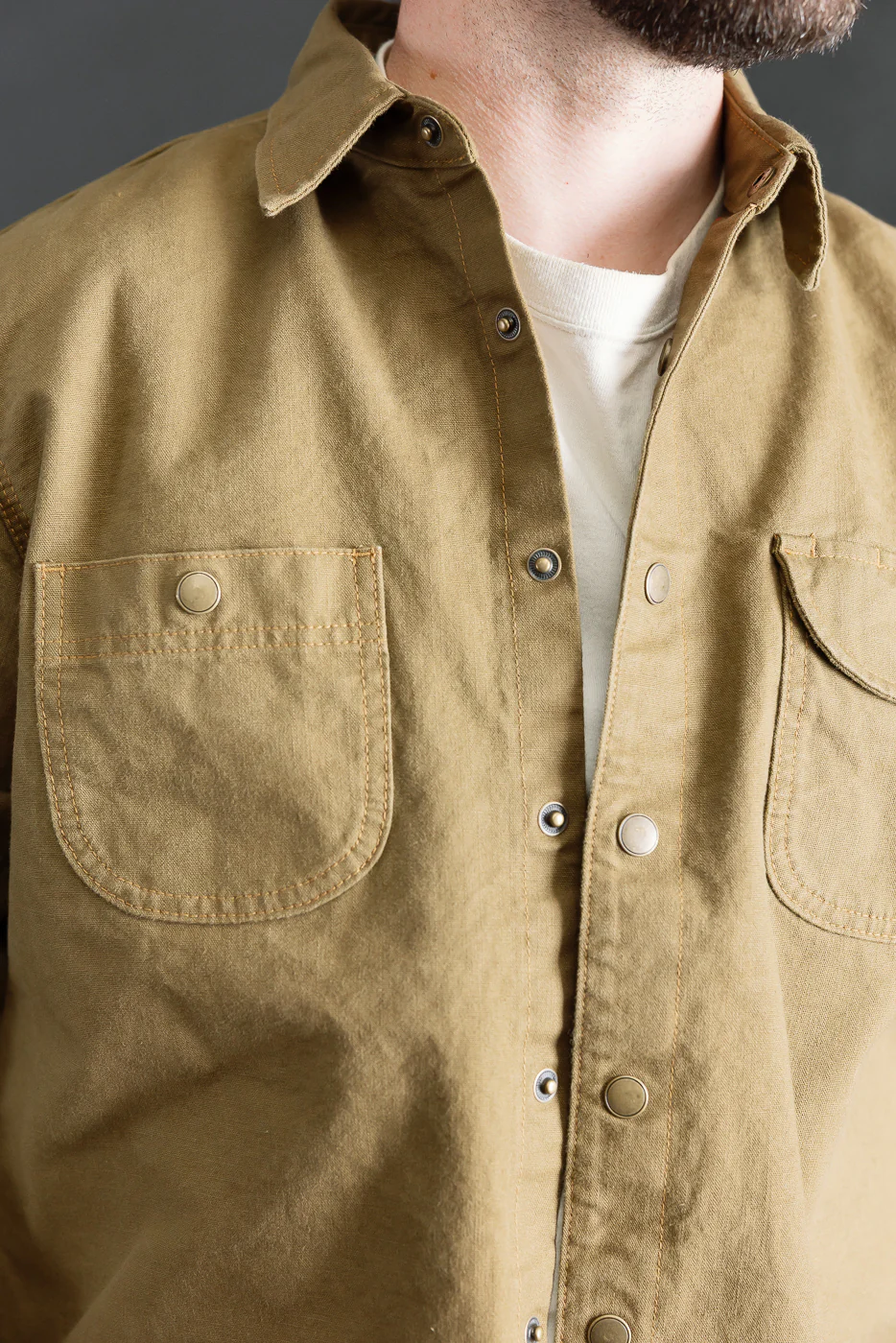11oz Work Shirt - Dyed Canvas Golden Brown - Image 17
