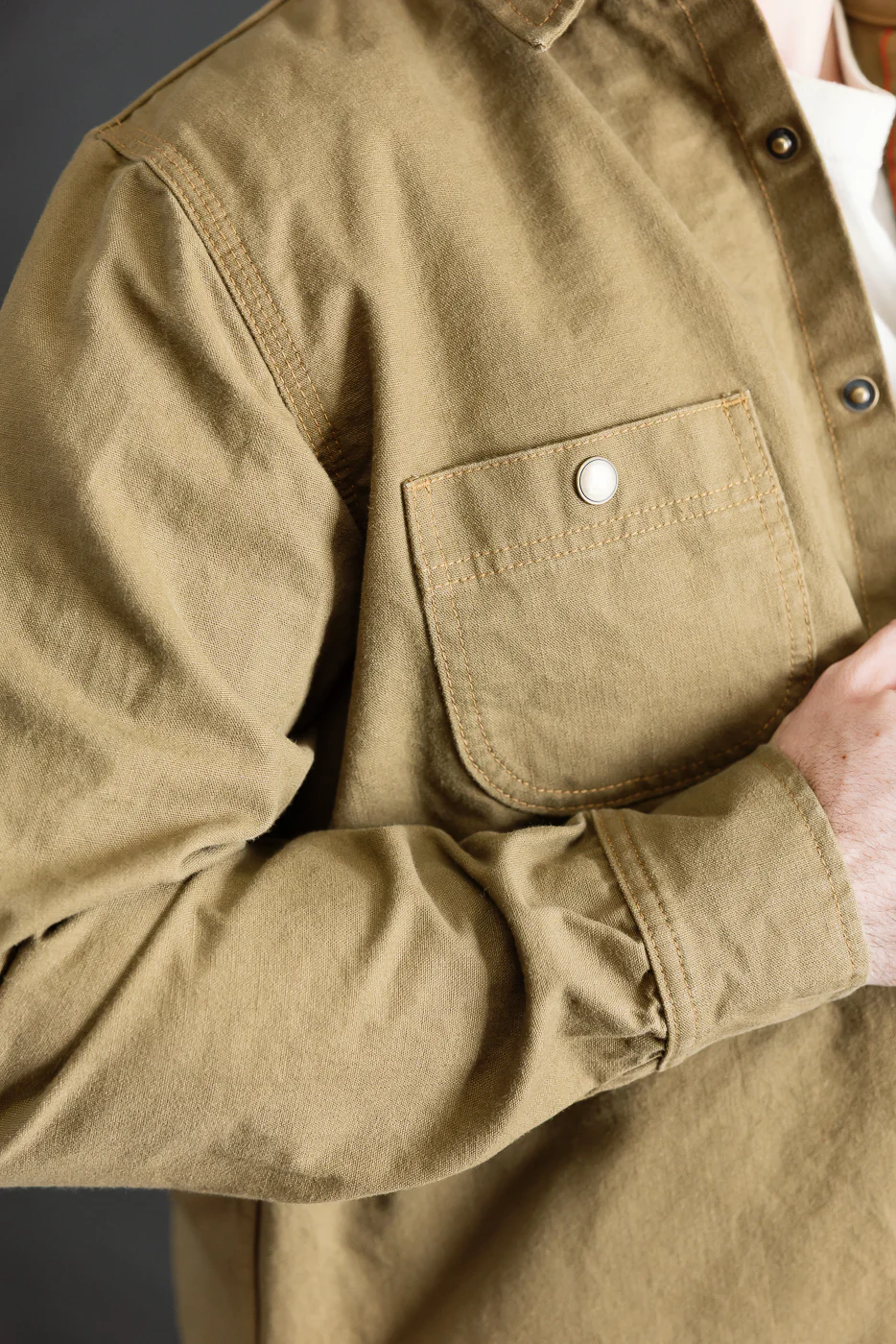 11oz Work Shirt - Dyed Canvas Golden Brown - Image 18