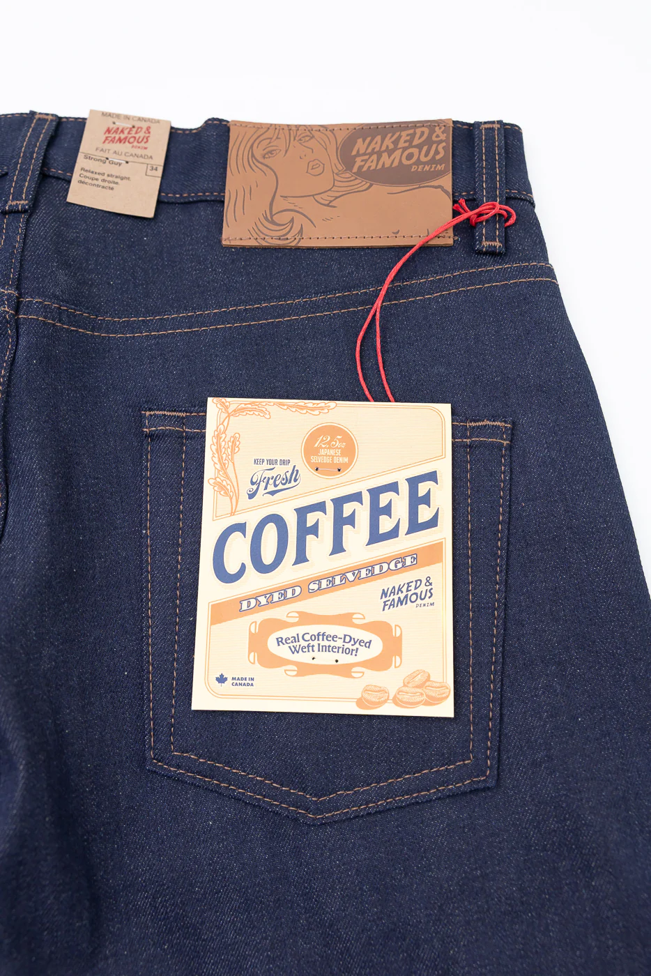 12.5oz - Coffee Dye Selvedge - Strong Guy - Image 4