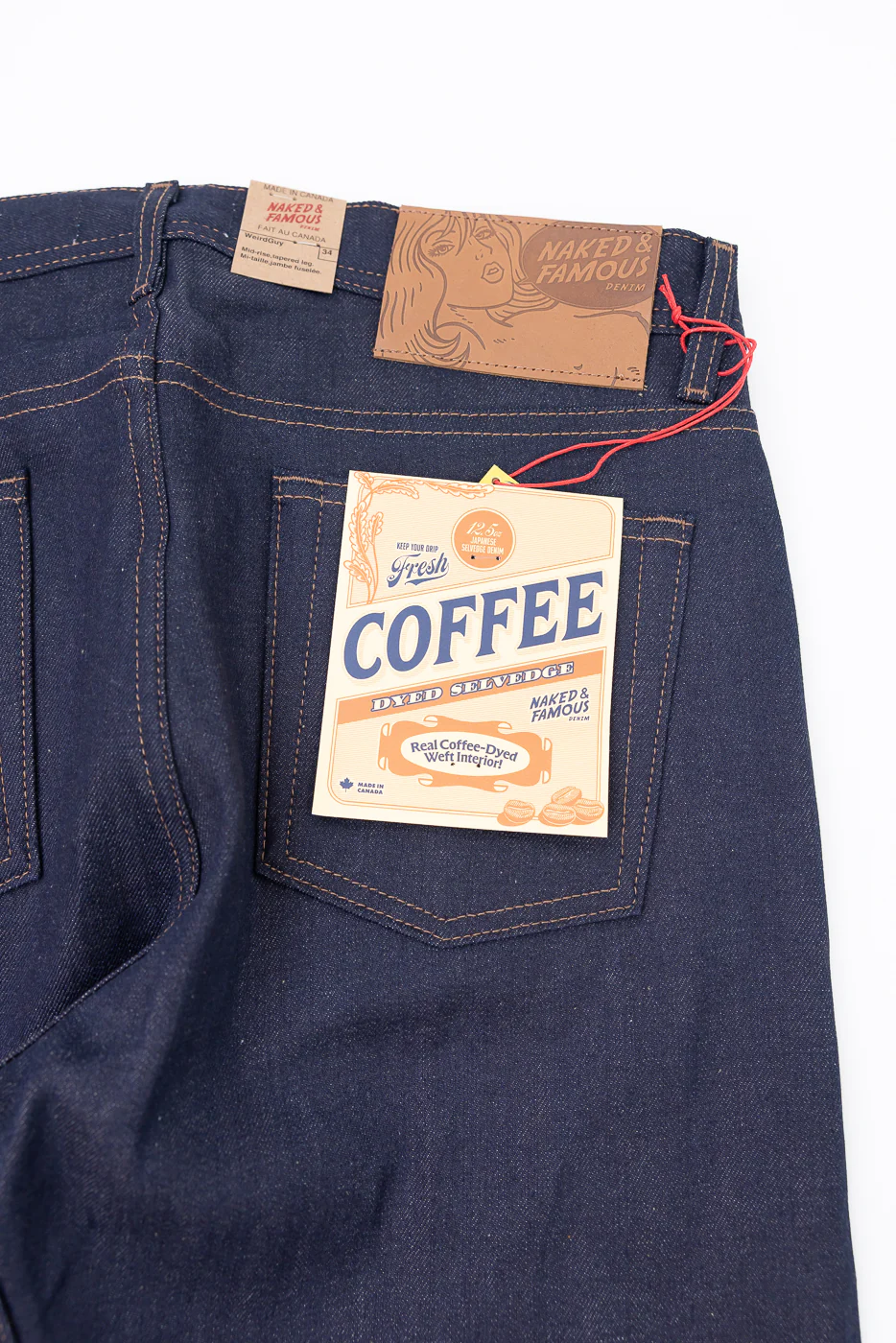 12.5oz - Coffee Dye Selvedge - Weird Guy - Image 2