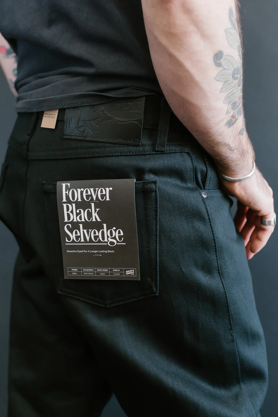 12.5oz - Forever Black Selvedge Denim - True Guy - Image 21