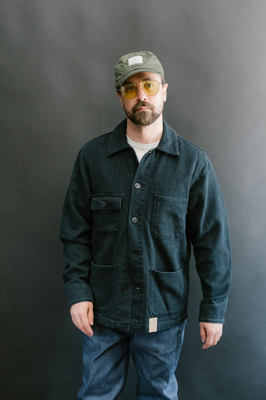 12.5oz - Indigo Sashiko - Chore Coat - Image 16