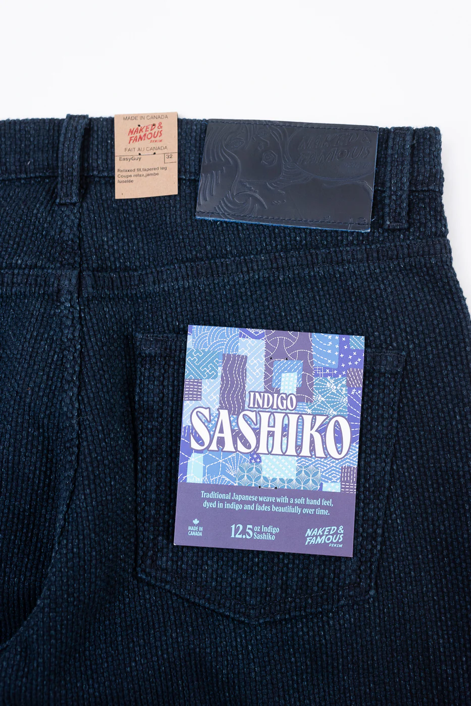 12.5oz - Indigo Sashiko Jeans - Easy Guy - Image 2
