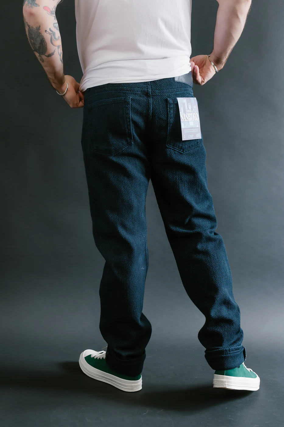 12.5oz - Indigo Sashiko Jeans - Weird Guy - Image 13