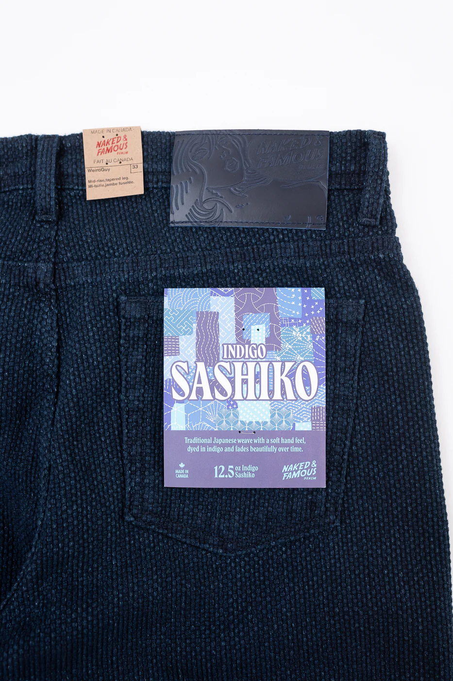 12.5oz - Indigo Sashiko Jeans - Weird Guy - Image 2