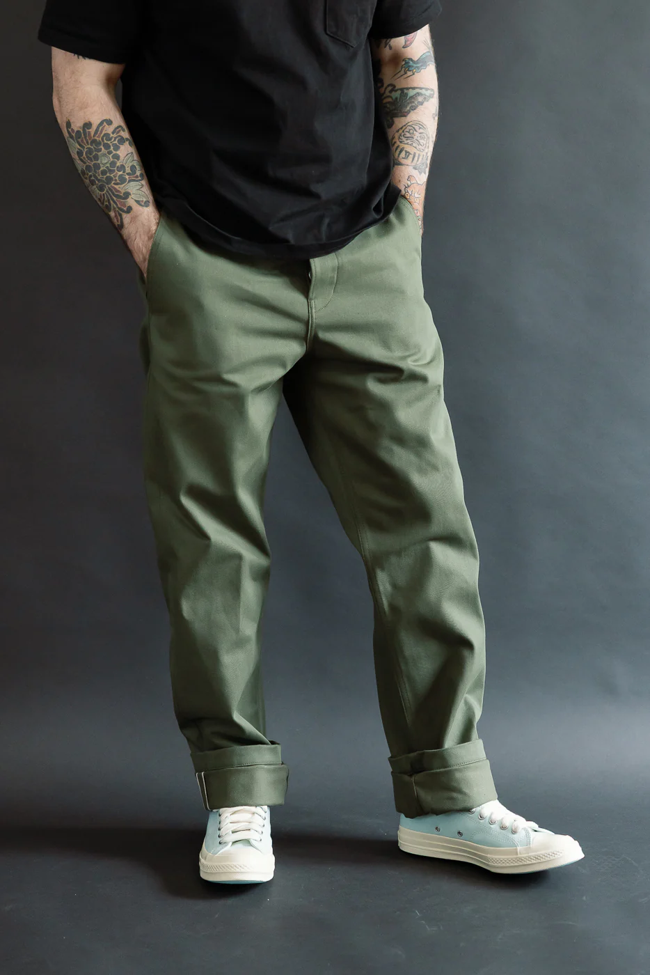 12.5oz - Officer High Trouser - Olive - Image 17