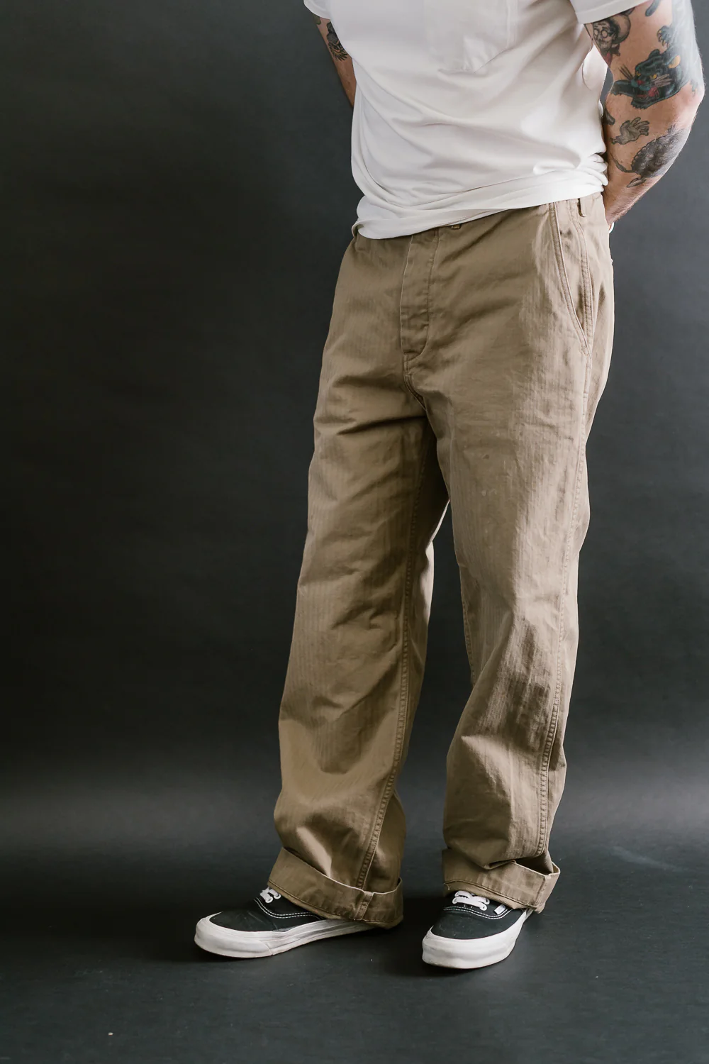 1201-24B - M-42 HBT Trousers - O.D. Hand Vintaged - Image 11