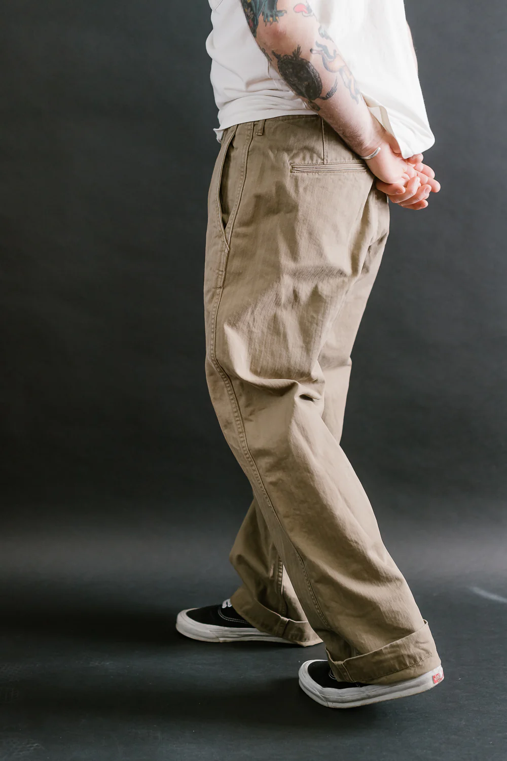 1201-24B - M-42 HBT Trousers - O.D. Hand Vintaged - Image 12