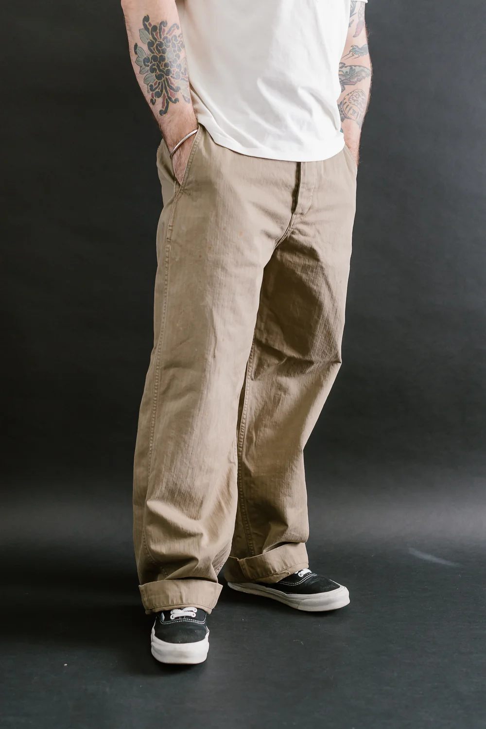 1201-24B - M-42 HBT Trousers - O.D. Hand Vintaged - Image 15