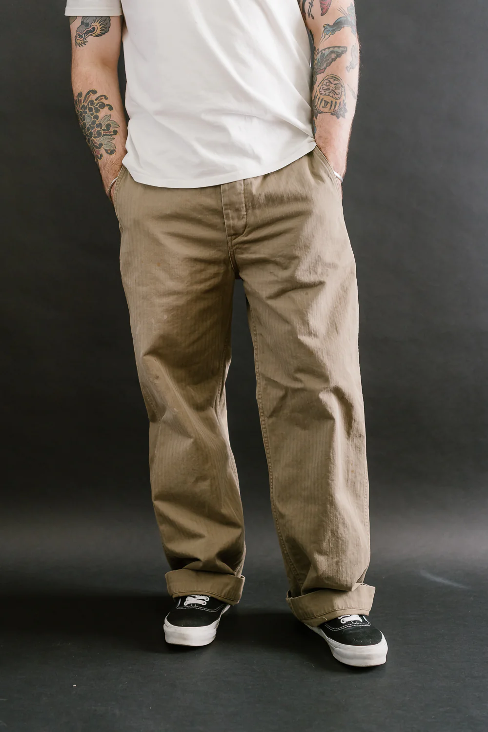 1201-24B - M-42 HBT Trousers - O.D. Hand Vintaged - Image 16