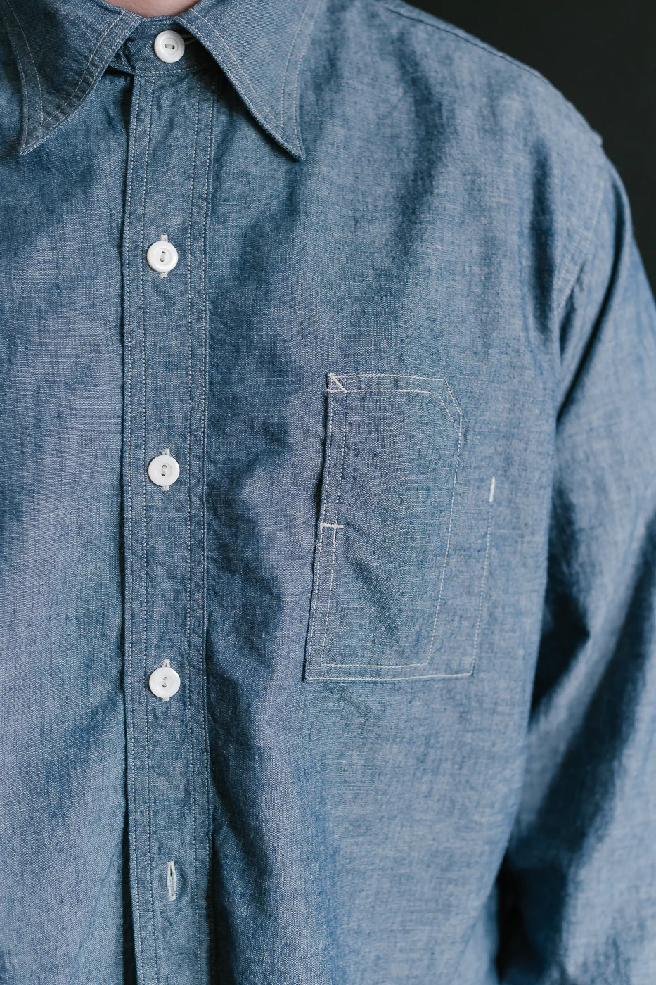 1201C-CC - No. 1 Shirt MV Classic Chambray - Indigo - Image 21