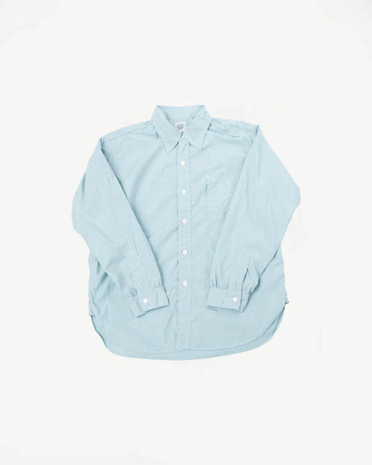 1201C-SSG - No. 1 Shirt Stripe Shirting MV - Green
