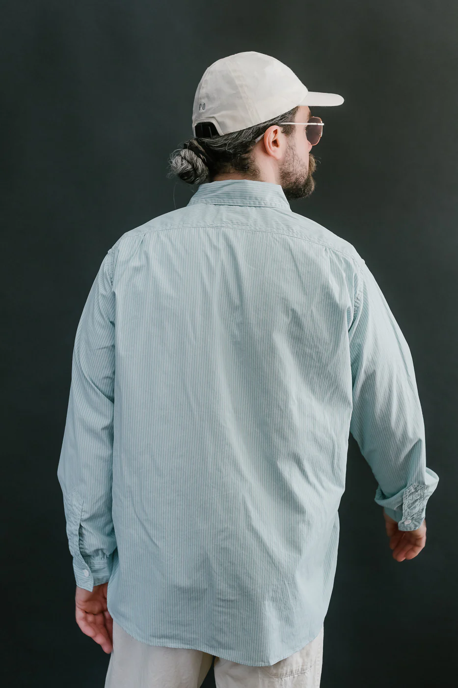 1201C-SSG - No. 1 Shirt Stripe Shirting MV - Green - Image 13