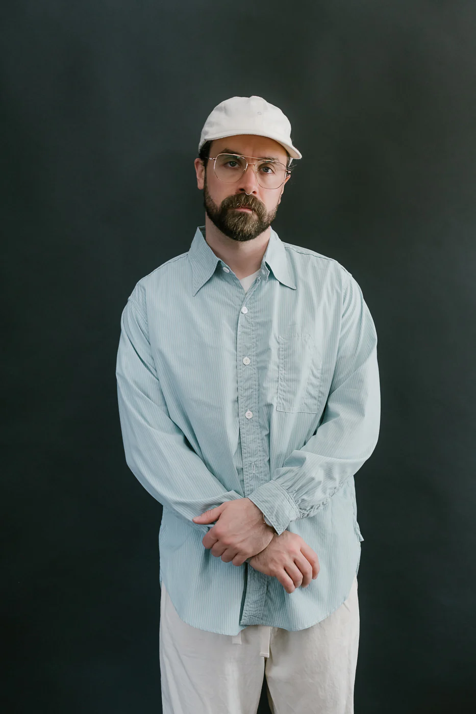 1201C-SSG - No. 1 Shirt Stripe Shirting MV - Green - Image 16