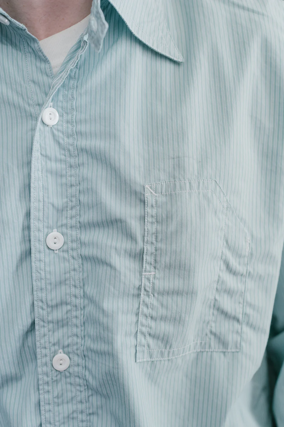 1201C-SSG - No. 1 Shirt Stripe Shirting MV - Green - Image 19