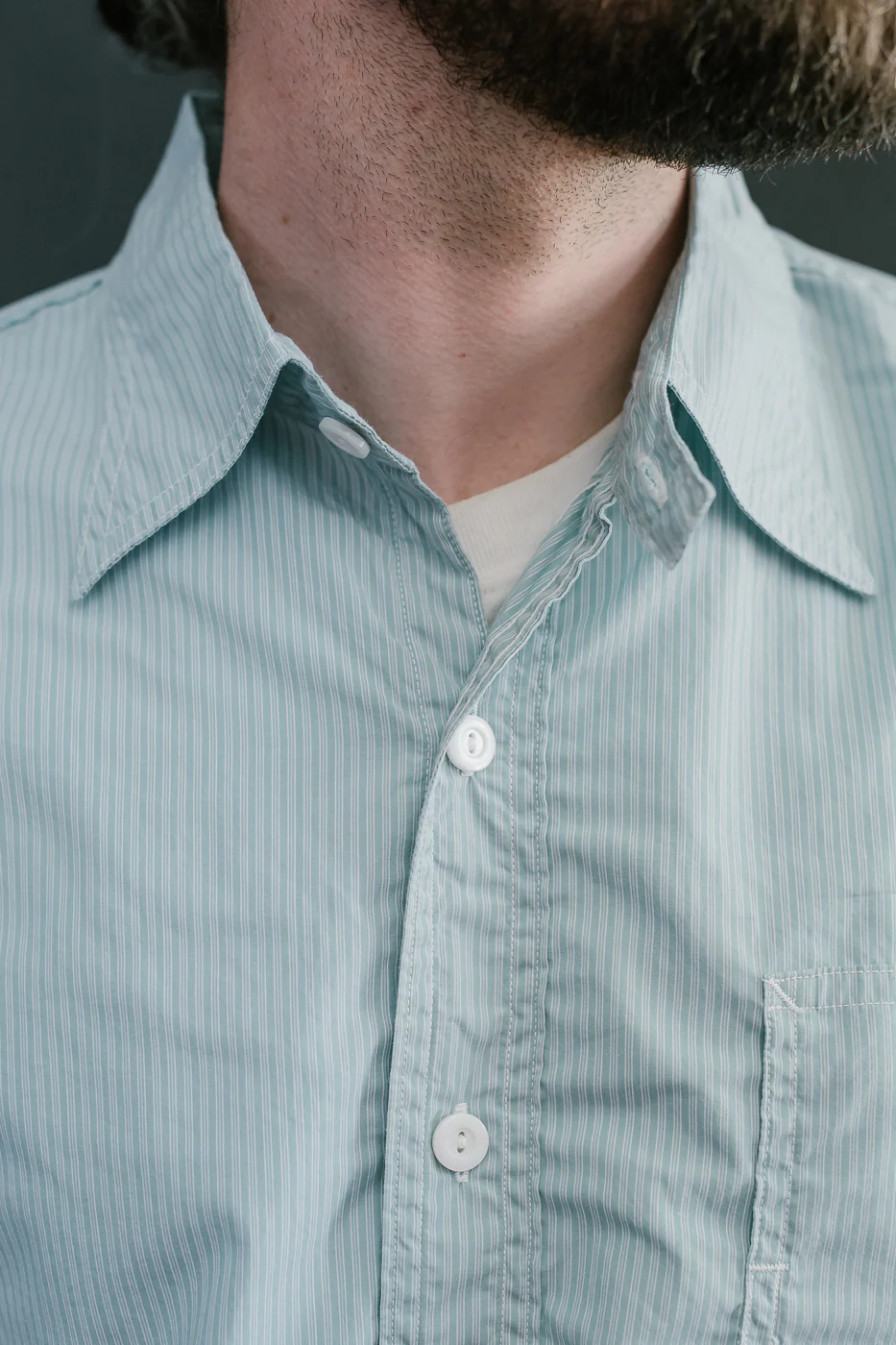 1201C-SSG - No. 1 Shirt Stripe Shirting MV - Green - Image 20
