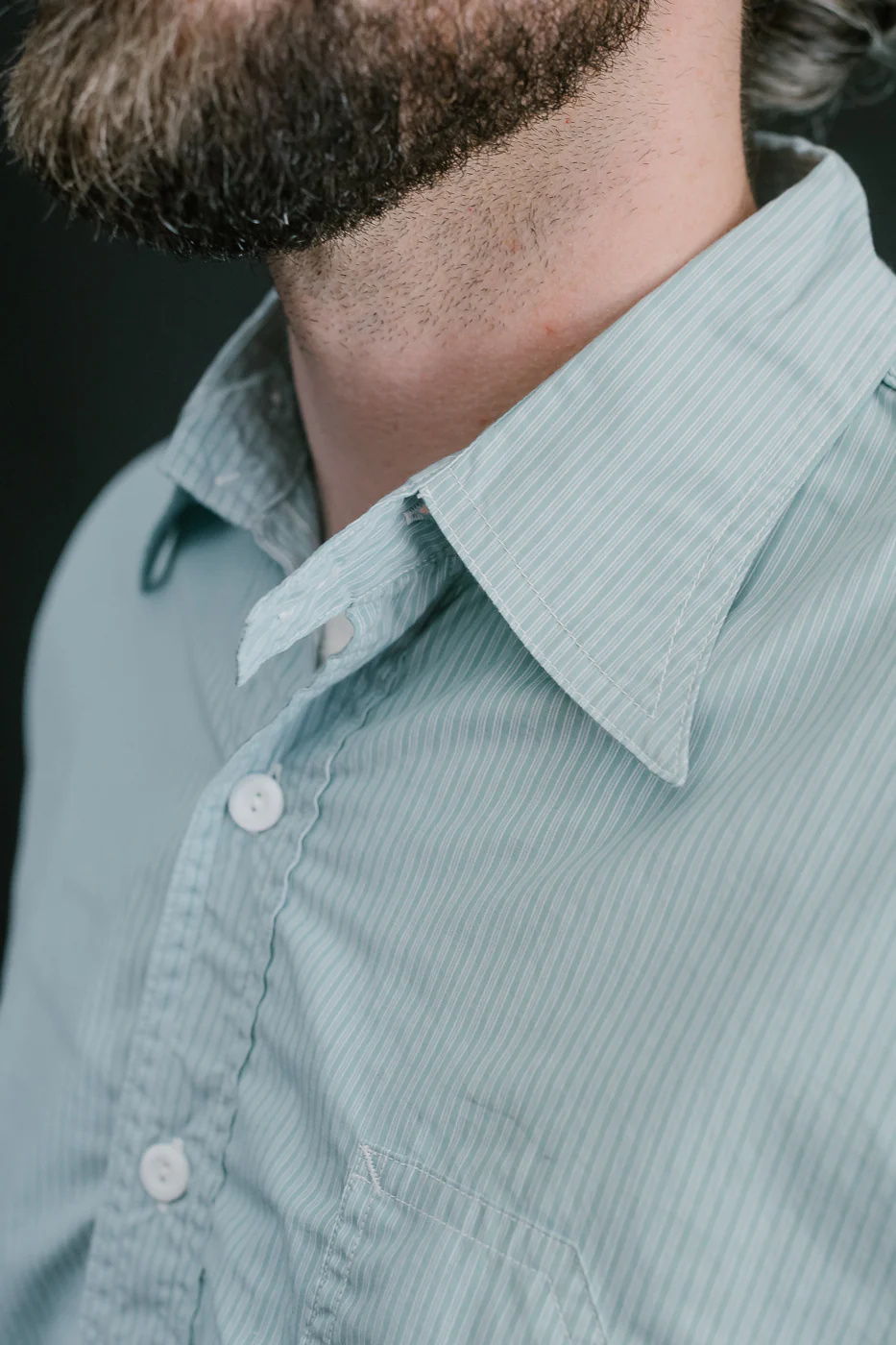 1201C-SSG - No. 1 Shirt Stripe Shirting MV - Green - Image 23