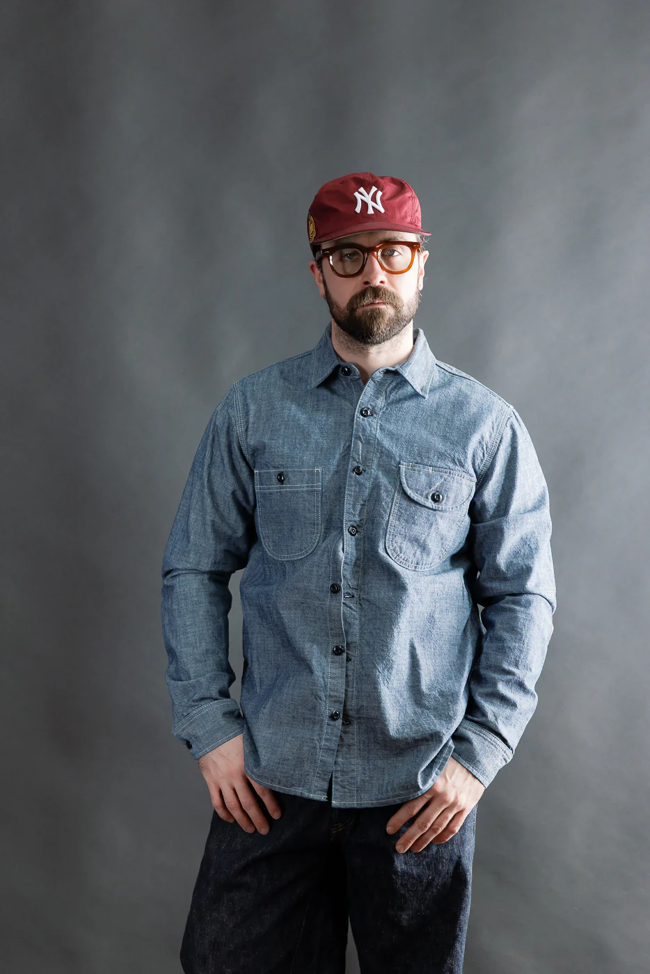 12oz Work Shirt - Rinsed Indigo Canvas - Image 14