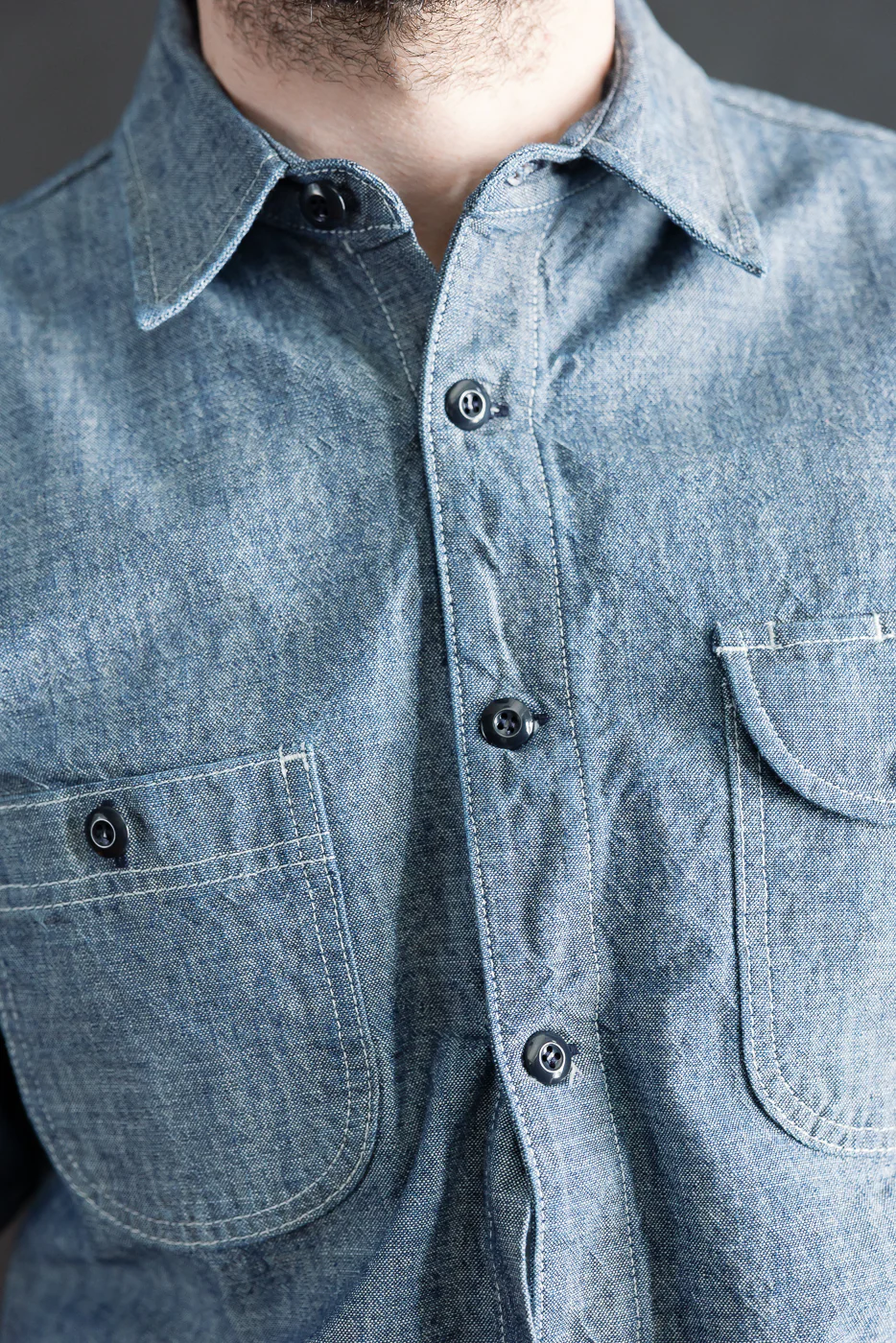 12oz Work Shirt - Rinsed Indigo Canvas - Image 16
