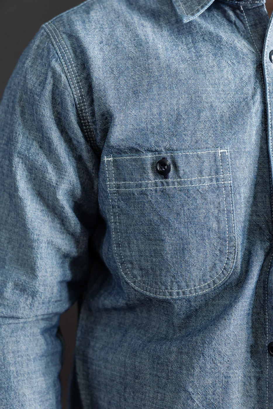 12oz Work Shirt - Rinsed Indigo Canvas - Image 17